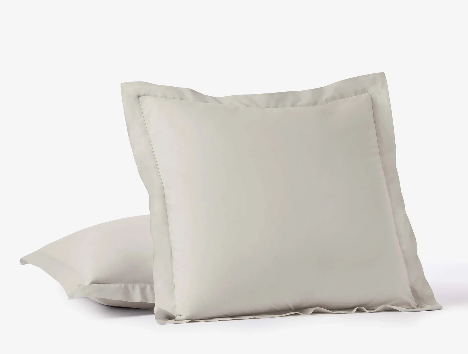 Coyuchi Euro Sham Stone Refined Organic Percale Duvet Cover