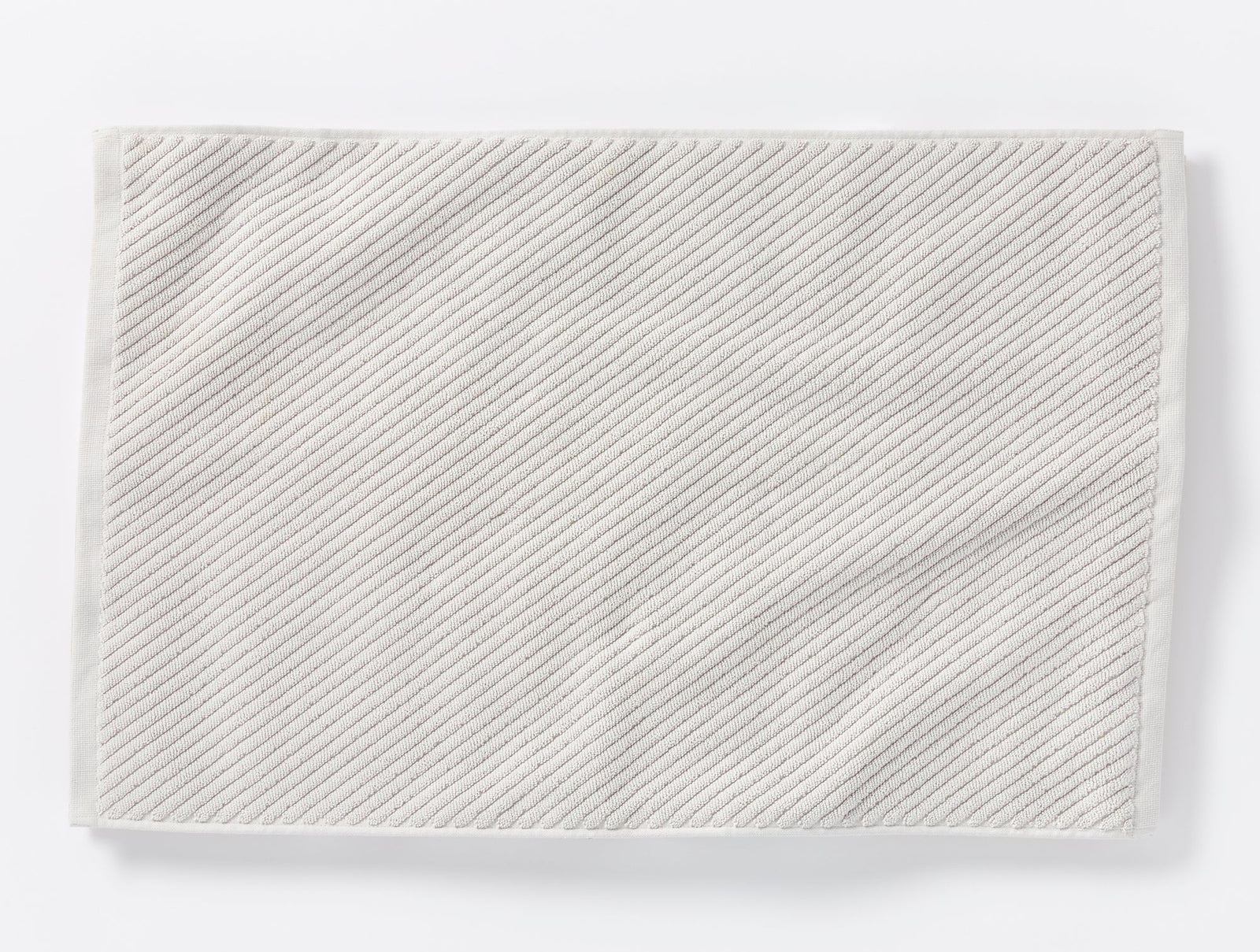 Coyuchi Twill Bath Mat Fog Air Weight Organic Towels & Bath Mats