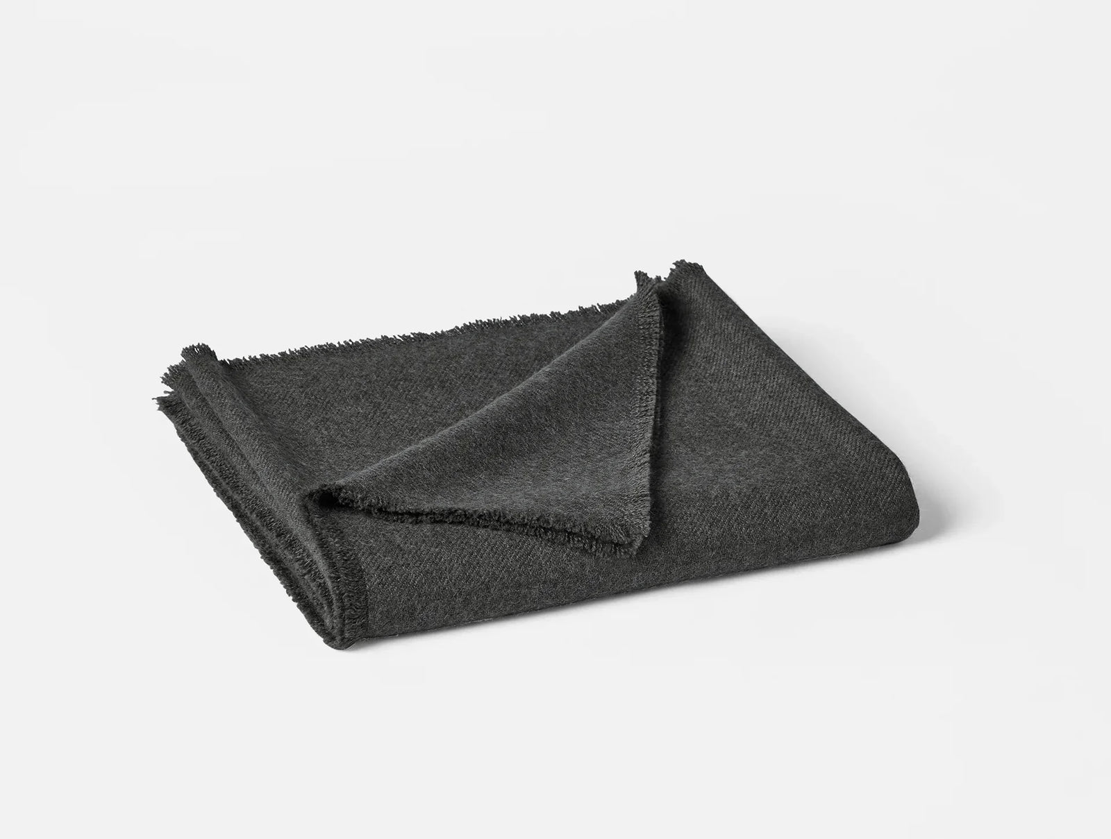 Coyuchi Throw Charcoal Heather Pacaya Alpaca Blanket