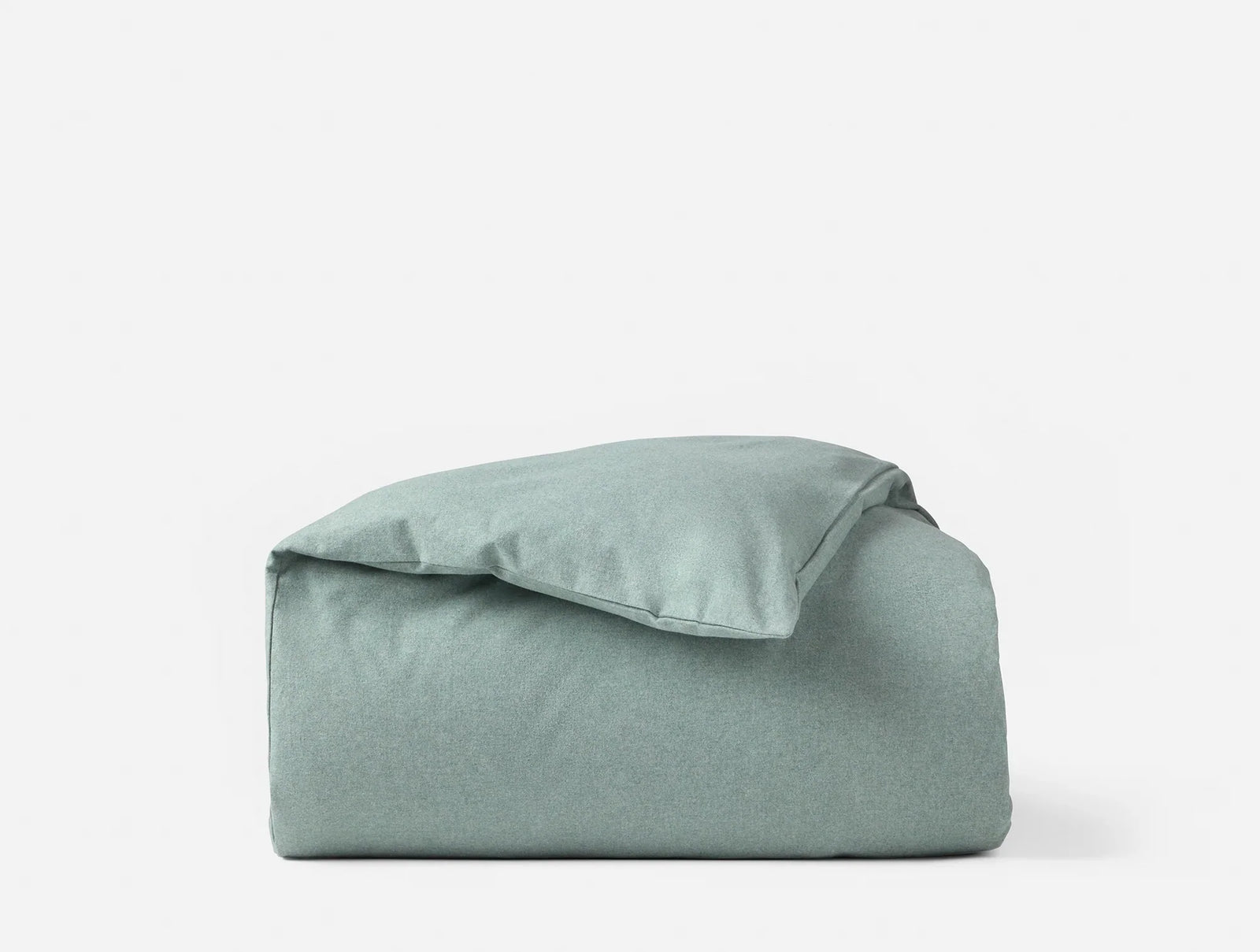 Coyuchi Twin Thyme Heather Cloud Brushed Organic Flannel Duvet Cover