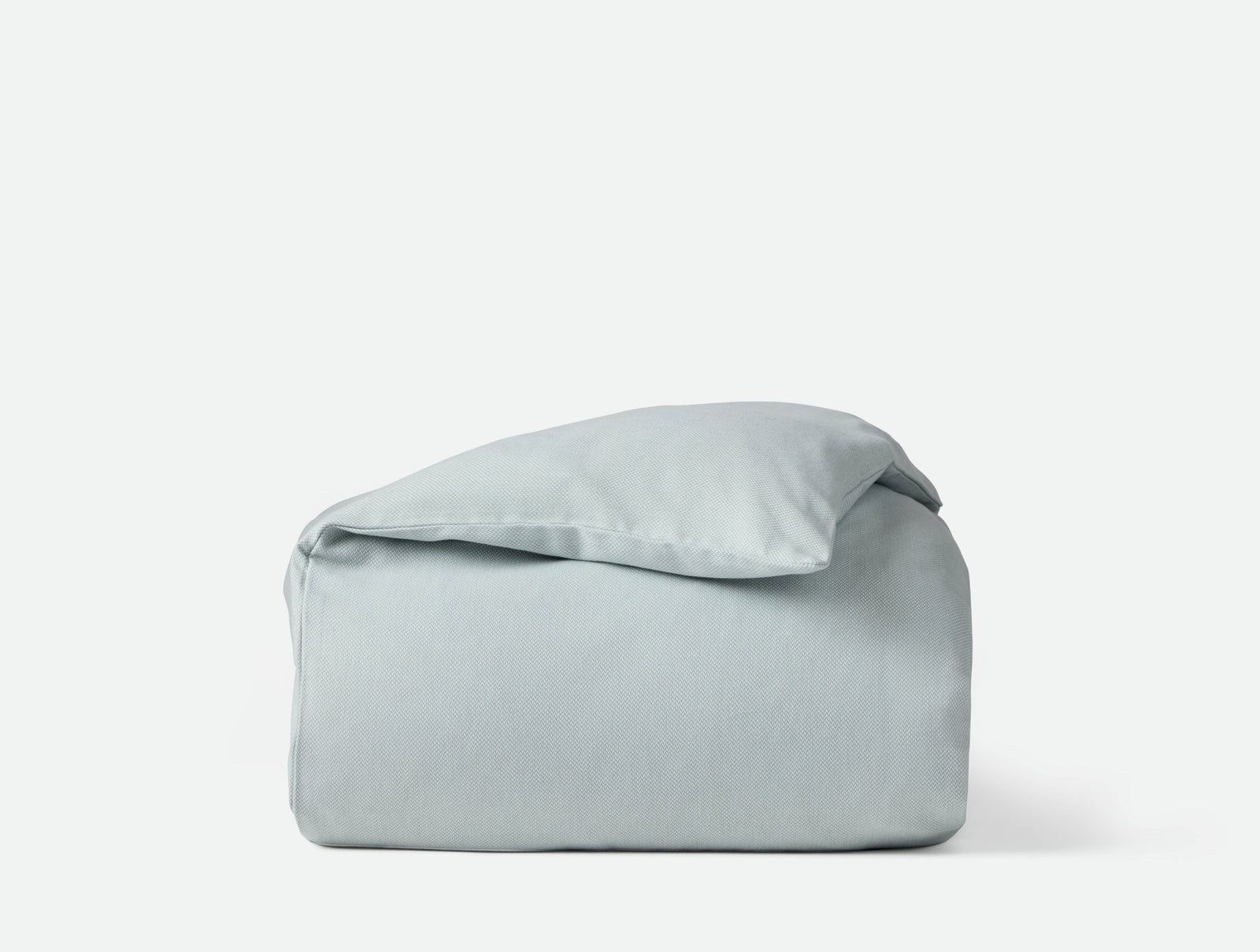 Coyuchi Full Queen Thyme Herringbone Cloud Brushed Organic Flannel Duvet Cover
