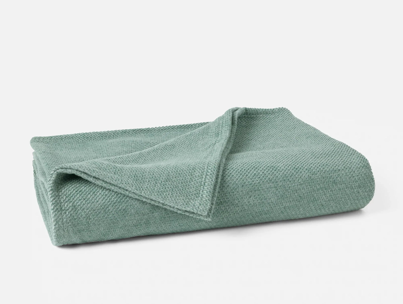 Coyuchi Throw Fern Sequoia Washable Organic Cotton & Wool Blanket