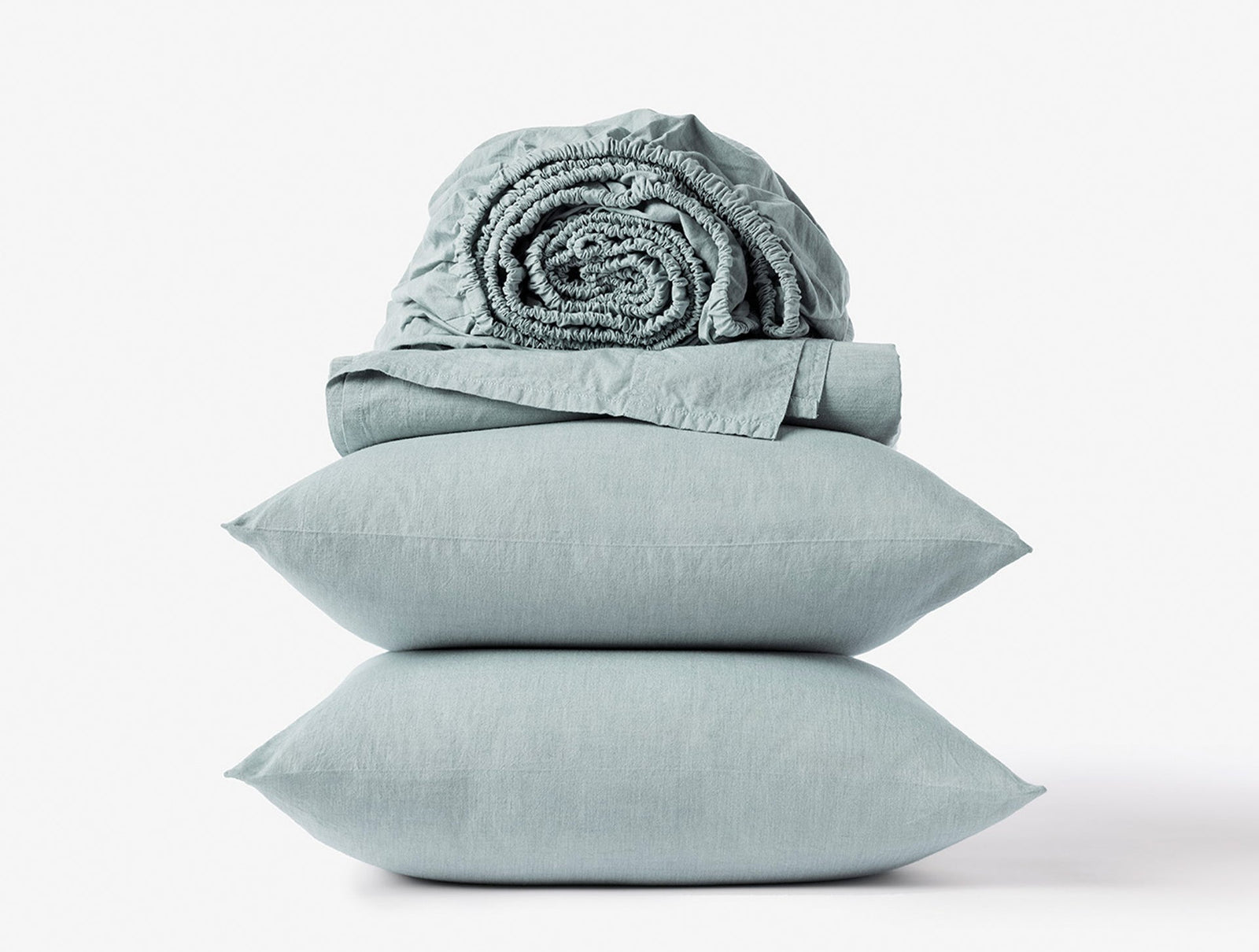 Coyuchi Organic Crinkled Percale Sheet Set