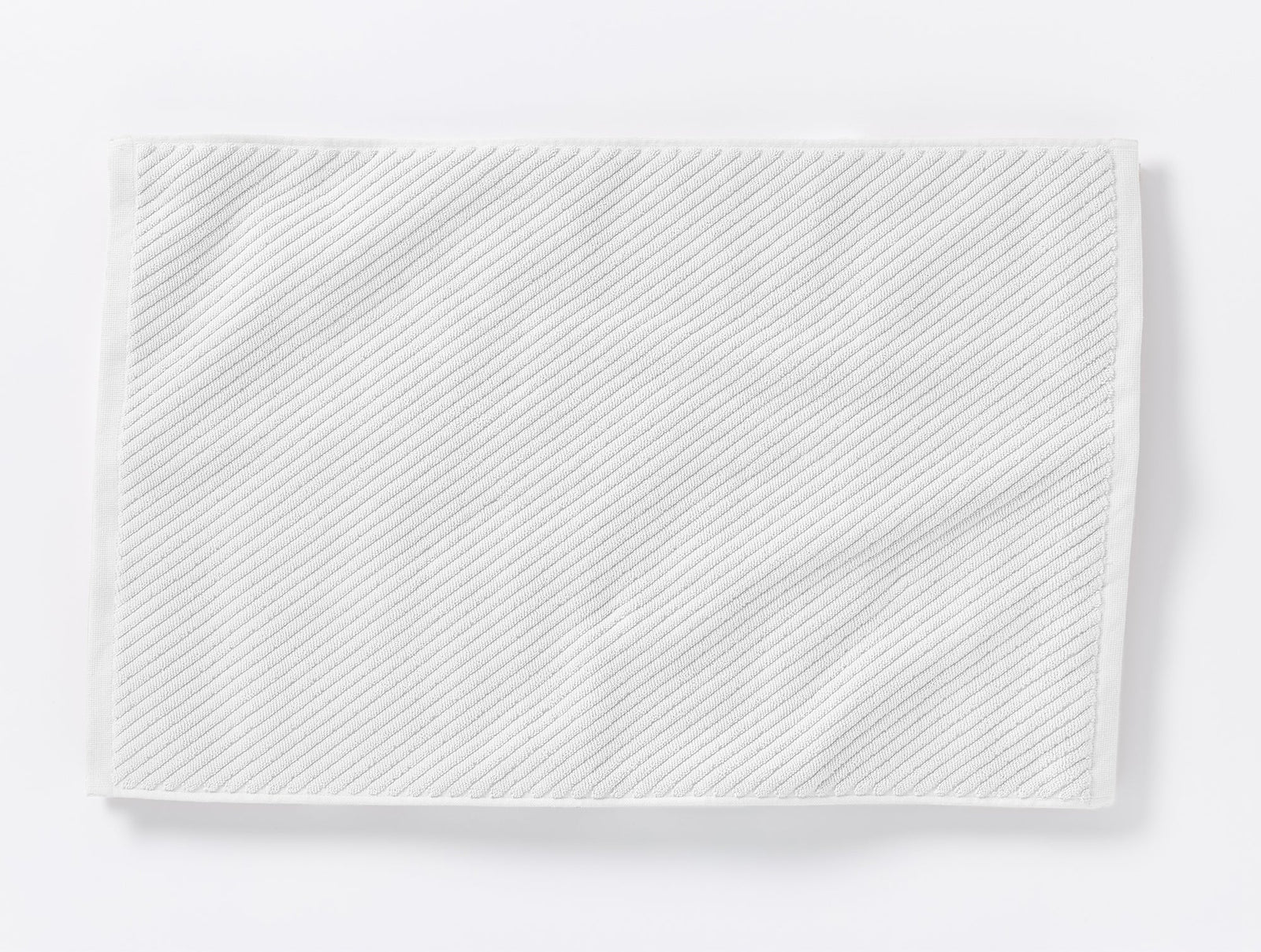 Coyuchi Twill Bath Mat Alpine White Air Weight Organic Towels & Bath Mats