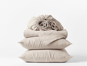Coyuchi Natural Chambray Organic Relaxed Linen Sheets
