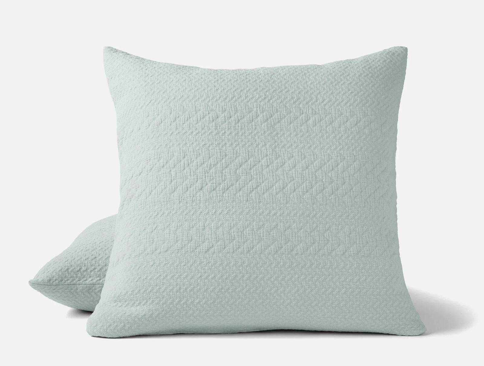 Coyuchi Euro Sham Dew Angeles Organic Matelasse Blanket