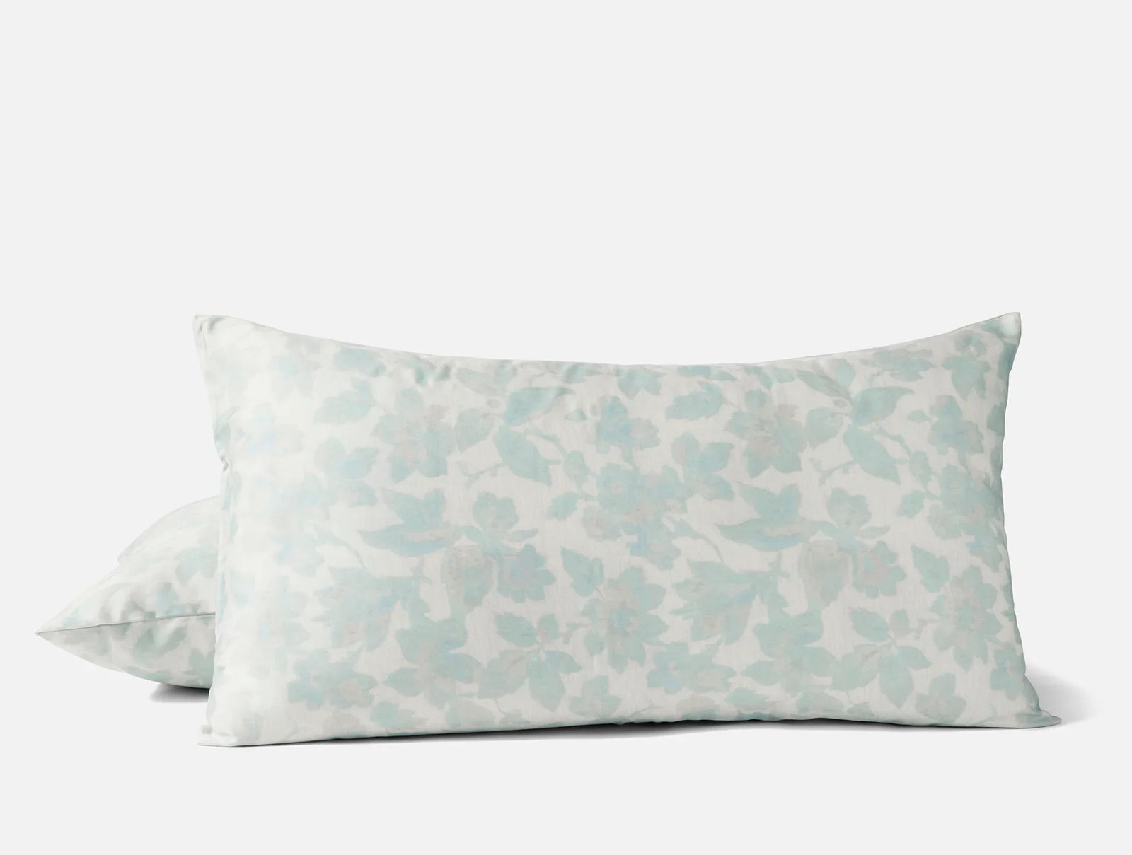 Coyuchi Sham - King Celadon Camellia Organic Print Duvet Cover