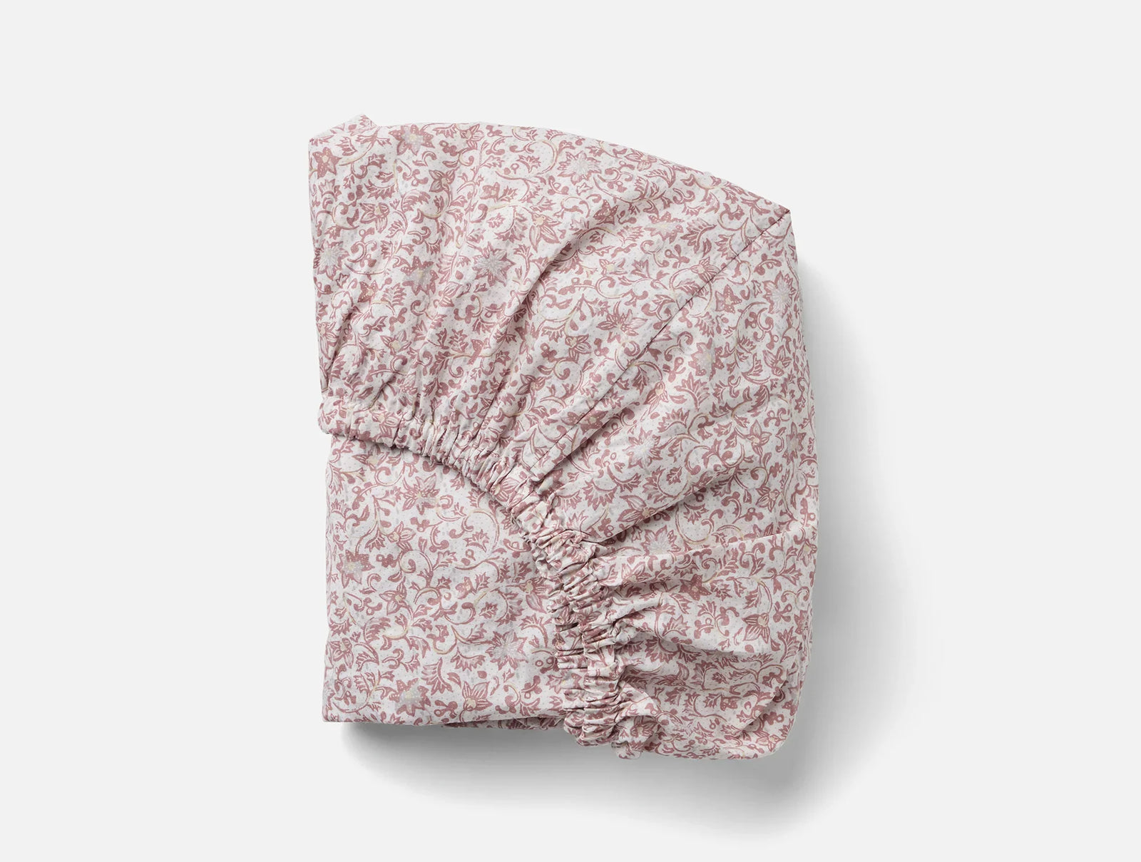 Coyuchi Plum Blossom Asterid Organic Crinkled Percale Crib Fitted Sheet