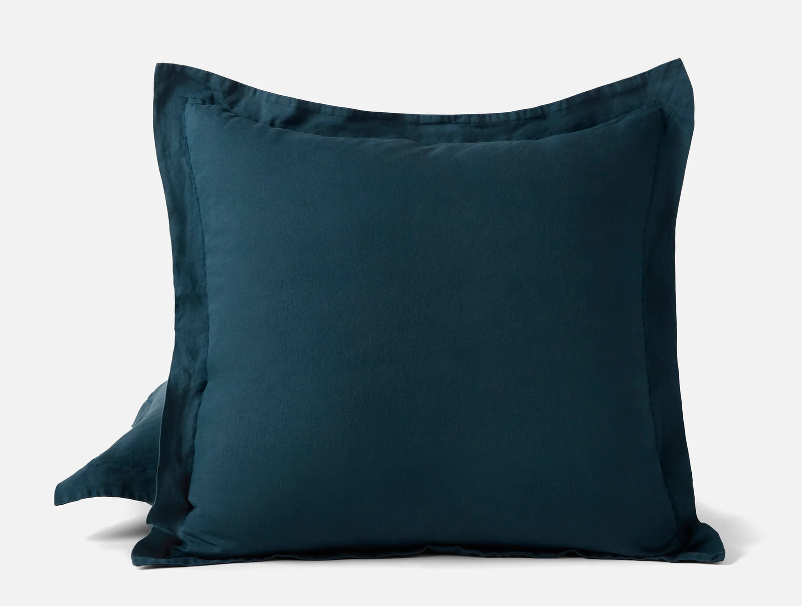 Coyuchi Euro Sham Midnight Indigo Organic Relaxed Linen Duvet Cover