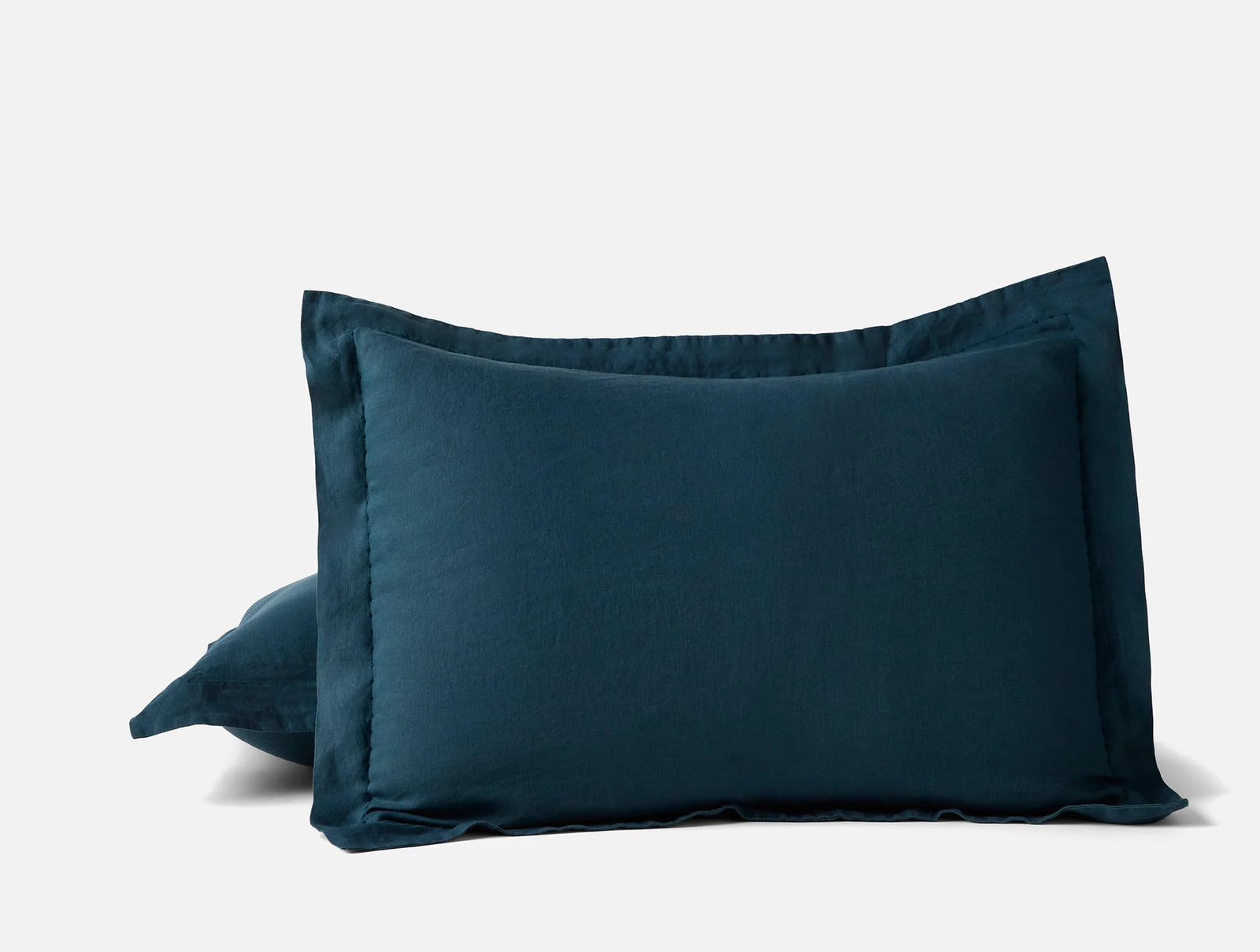 Coyuchi Standard Sham Midnight Indigo Organic Relaxed Linen Duvet Cover