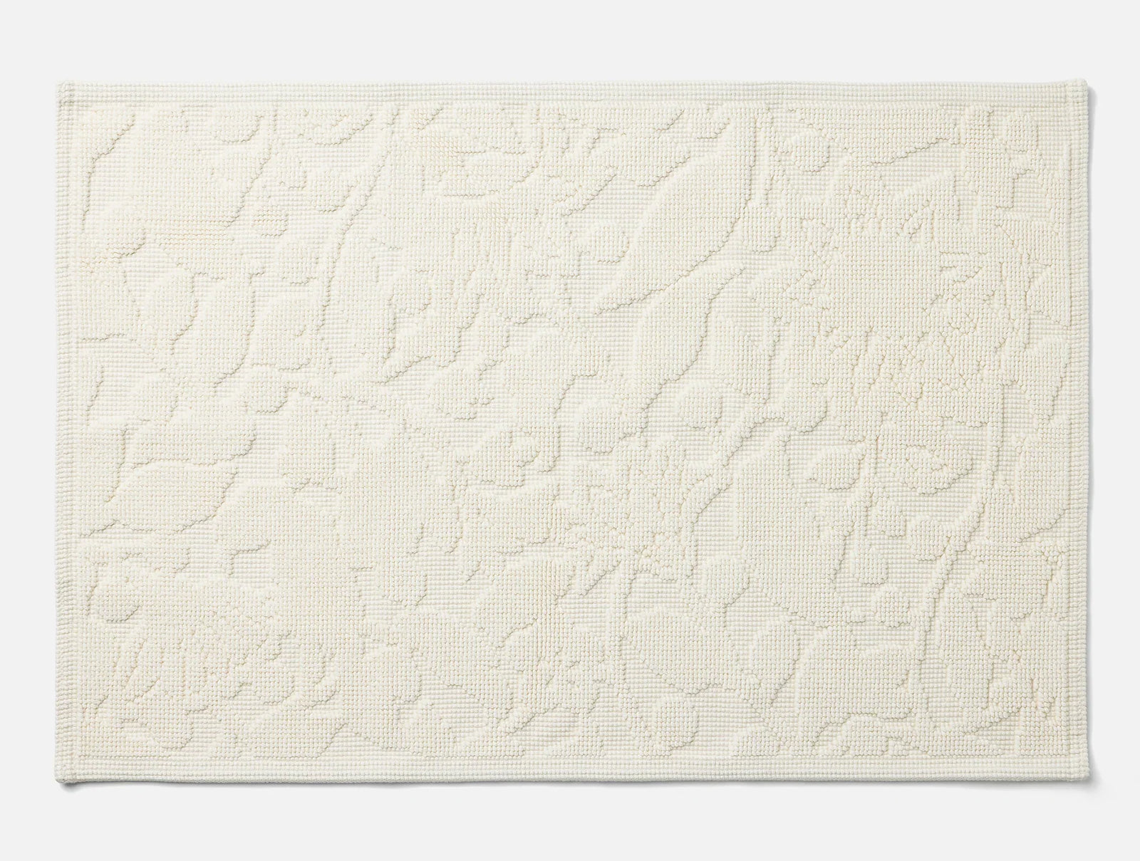 Coyuchi Bath Rug Undyed Wildflower Organic Bath Rug