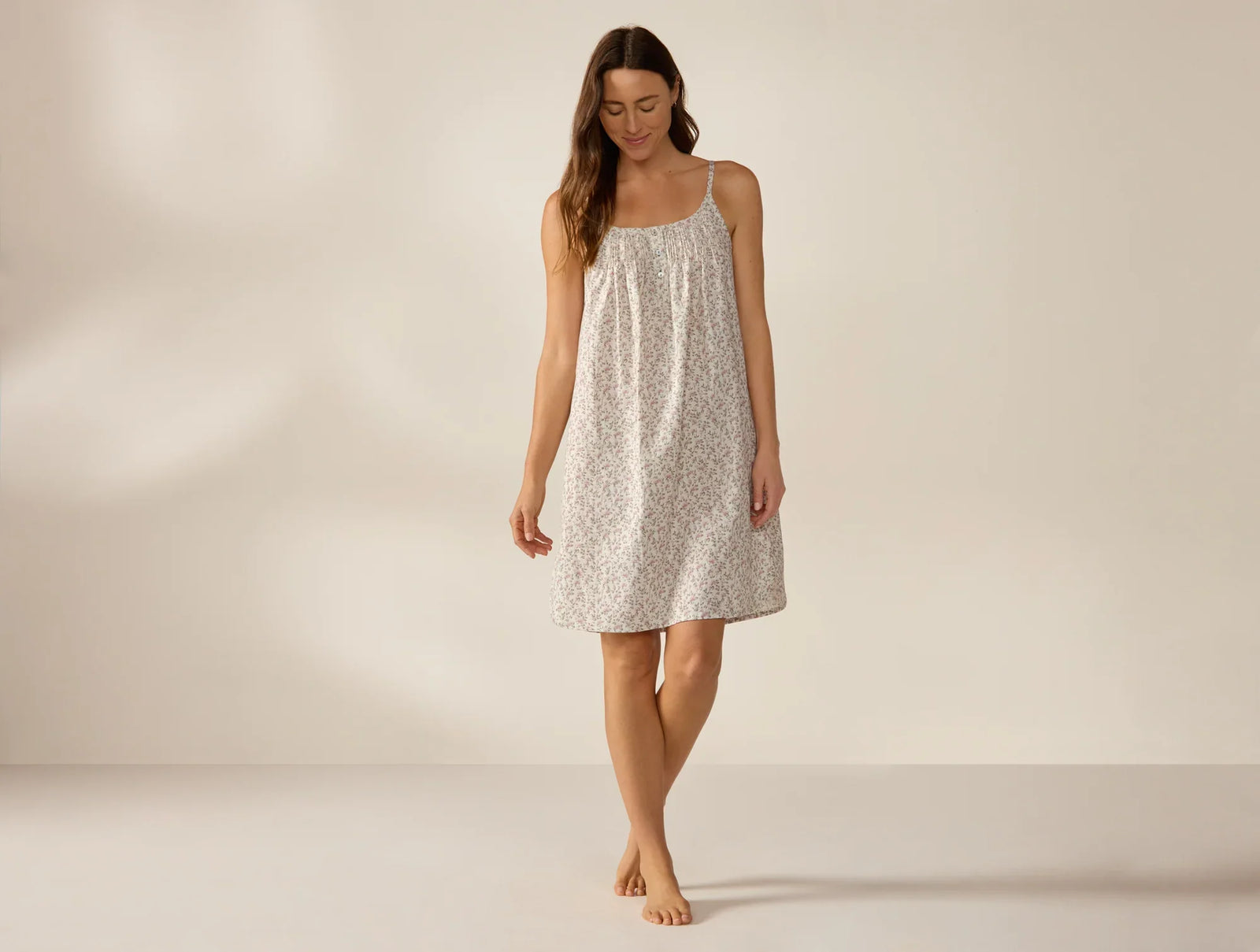 Coyuchi Large Plum Blossom Primrose Women's Isla Organic Cotton Nightgown