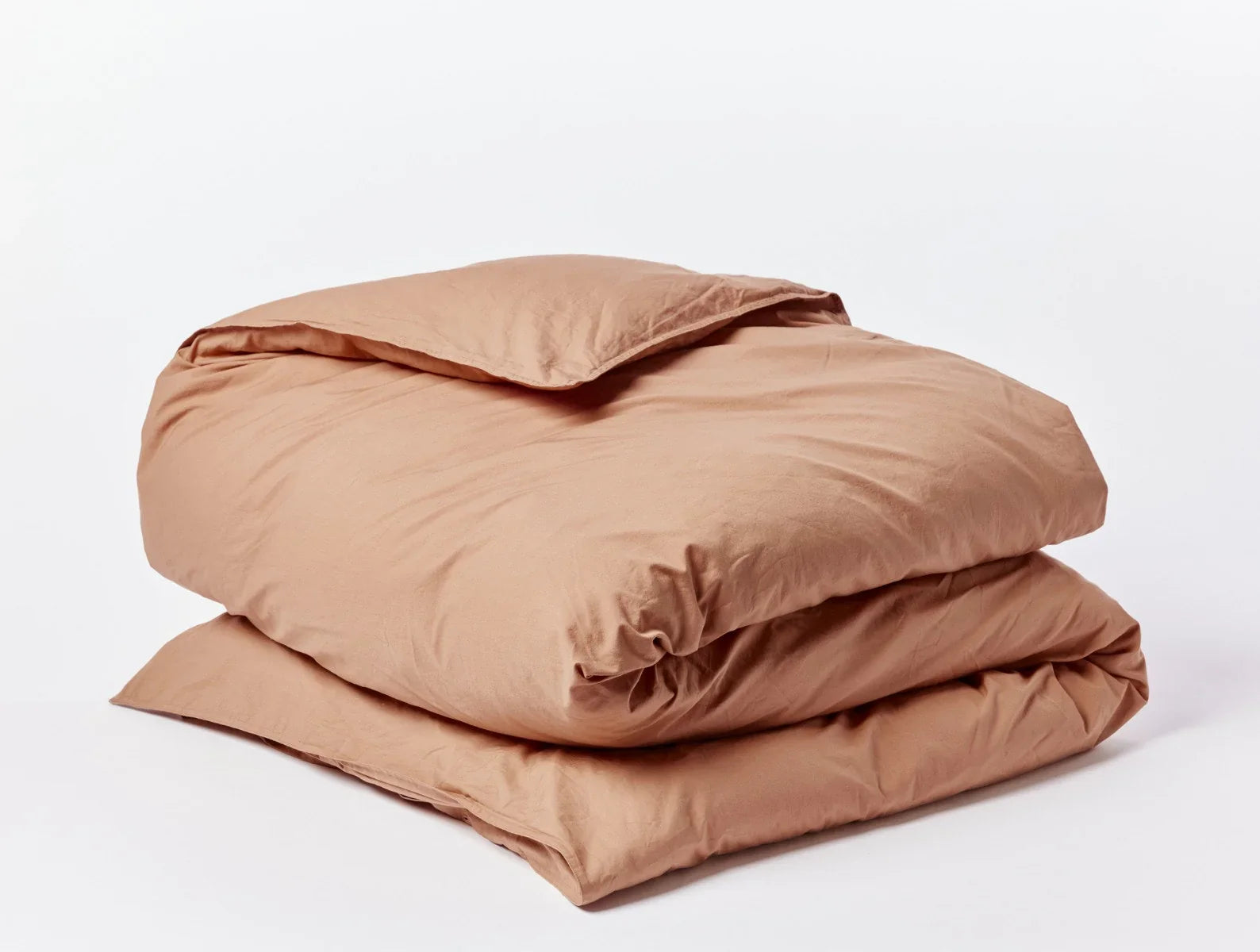 Coyuchi Ginger Organic Crinkled Percale Duvet Cover