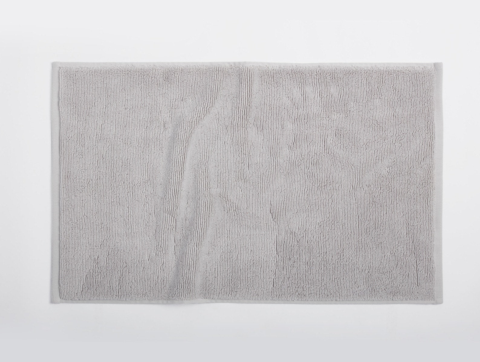 Coyuchi Bath Mat 19" x 32" Fog Cloud Loom Organic Towels & Bath Mat
