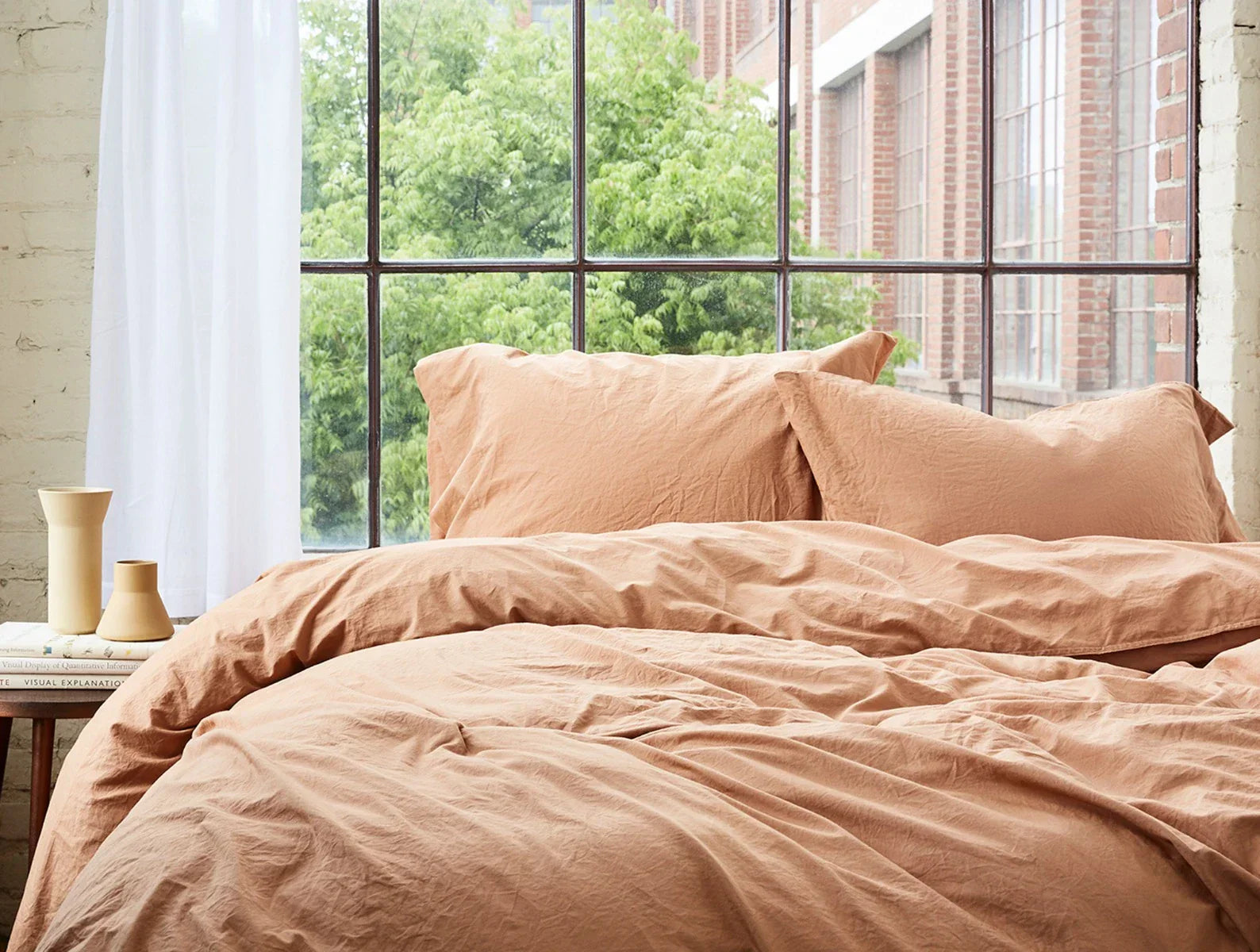 Coyuchi Organic Crinkled Percale Duvet Cover