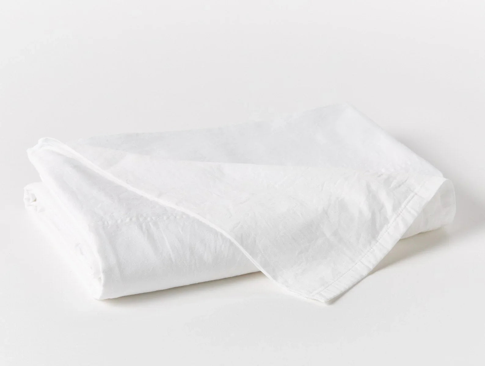 Coyuchi Twin Alpine White Cloud Soft Organic Sateen Flat Sheets
