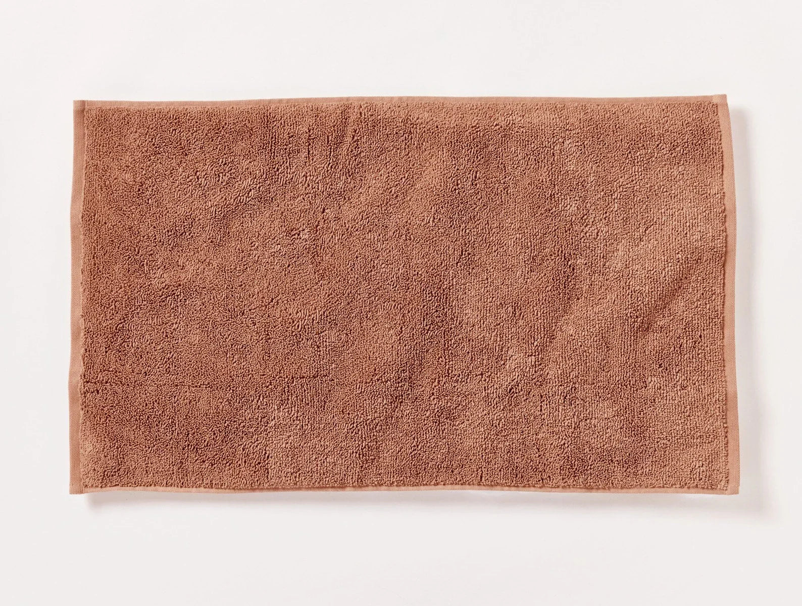 Coyuchi Bath Mat 19" x 32" Praline Cloud Loom Organic Towels & Bath Mat