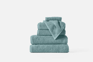 Coyuchi Pacific Blue Cloud Loom Organic Towels & Bath Mat