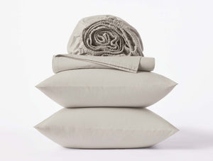 Coyuchi Stone Refined Organic Percale Sheet Set
