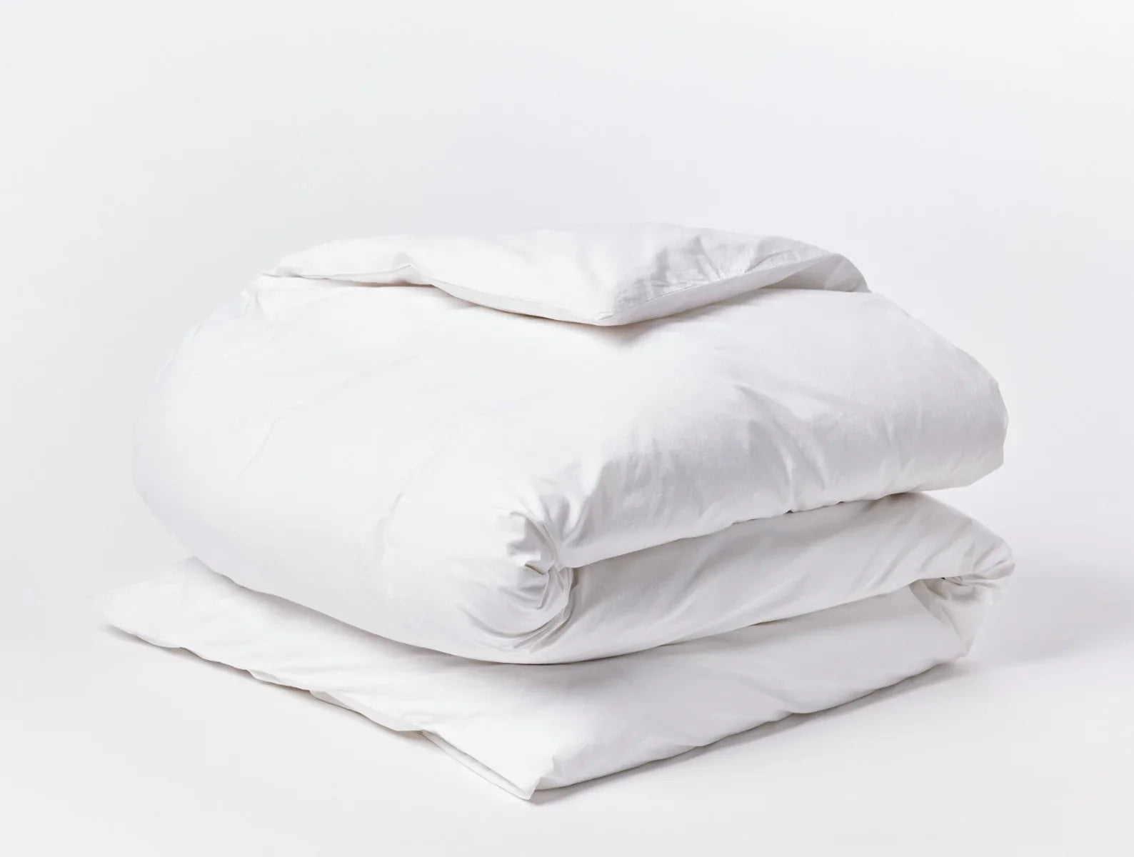 Coyuchi King CalKing Alpine White Refined Organic Percale Duvet Cover