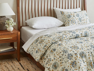 Coyuchi Flora Organic Print Duvet Cover