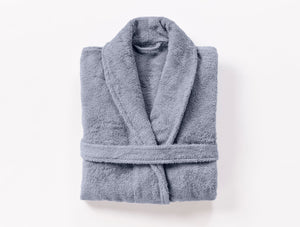 Coyuchi Steel Blue Unisex Cloud Loom Organic Robe