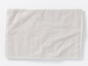 Coyuchi Twill Bath Mat Fog Air Weight Organic Towels & Bath Mats