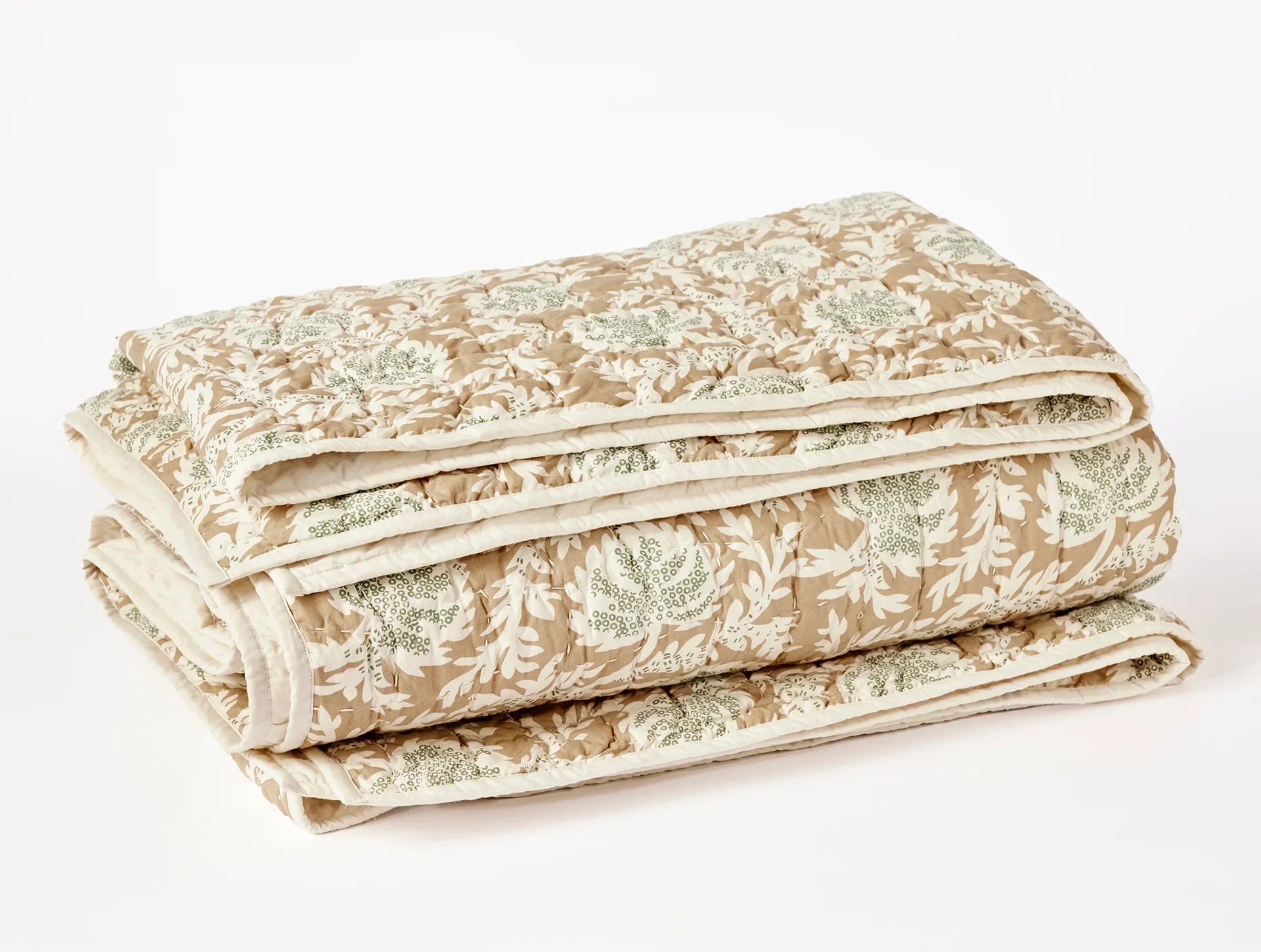 Coyuchi Fawn w Juniper Robles Handstitched Organic Quilt