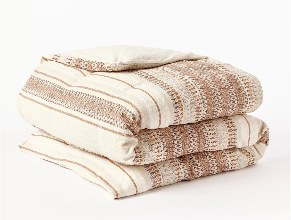 Coyuchi King Undyed w Redwood Lost Coast Organic Duvet Cover