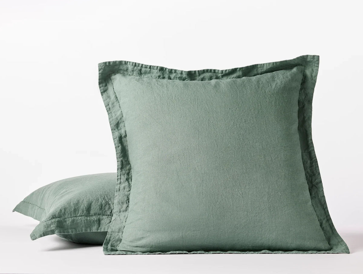 Coyuchi Euro Sham Juniper Organic Relaxed Linen Duvet Cover