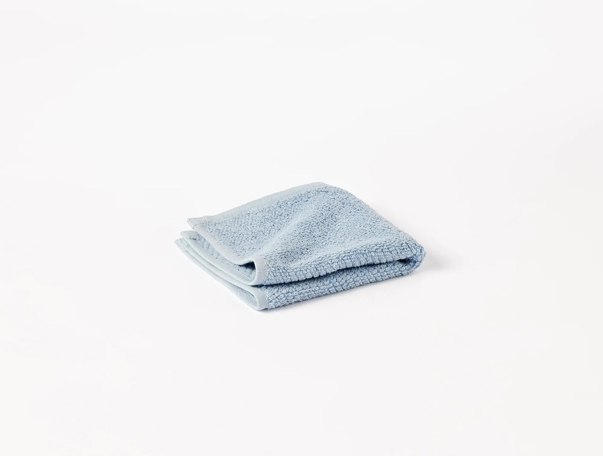 Coyuchi Wash Cloth Stone Blue Air Weight Organic Towels &amp; Bath Mats