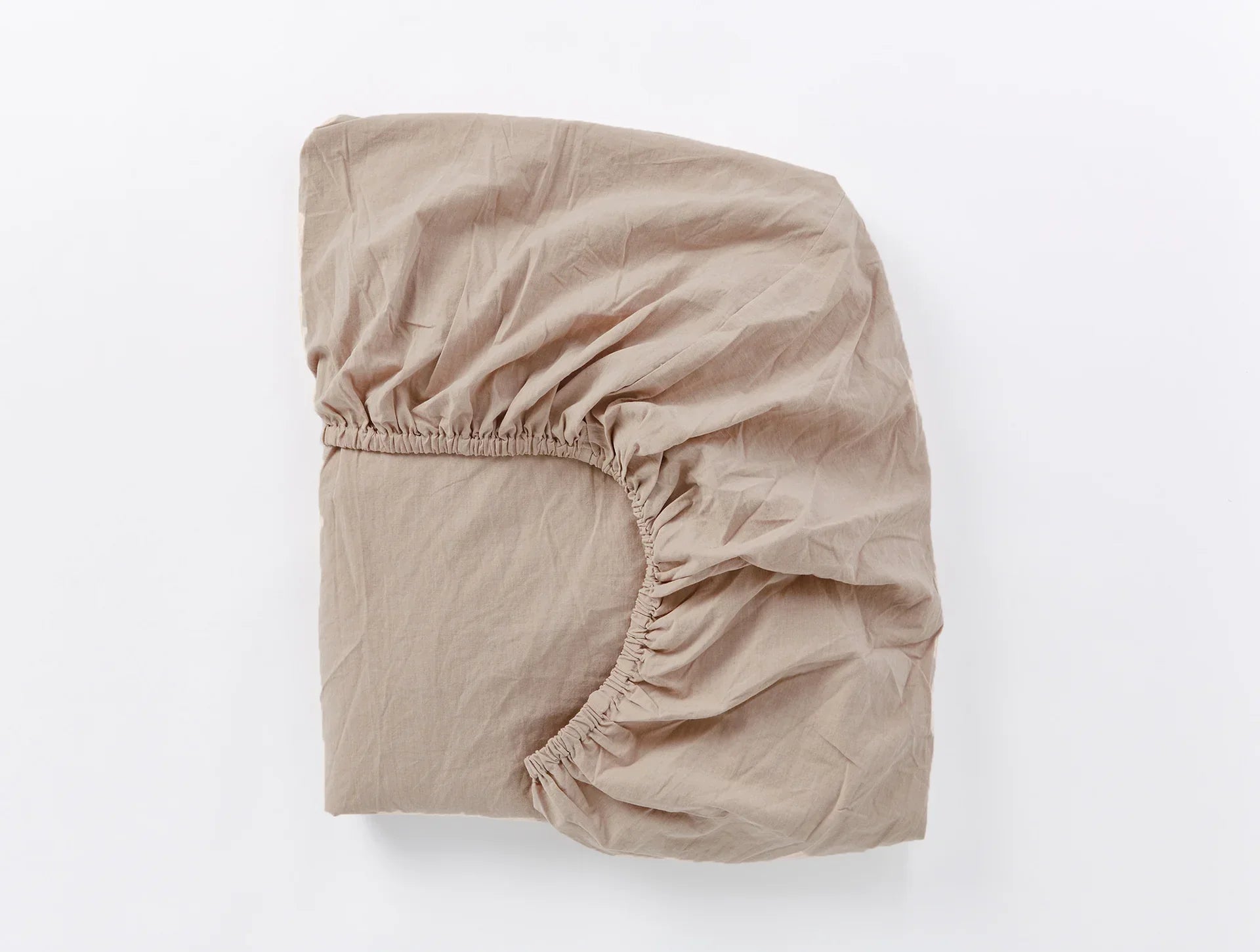 Coyuchi Cal King Hazel Chambray Organic Crinkled Percale Fitted Sheet