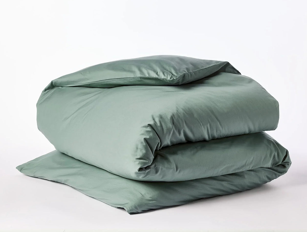 Coyuchi Sage Cloud Soft Organic Sateen Duvet Cover