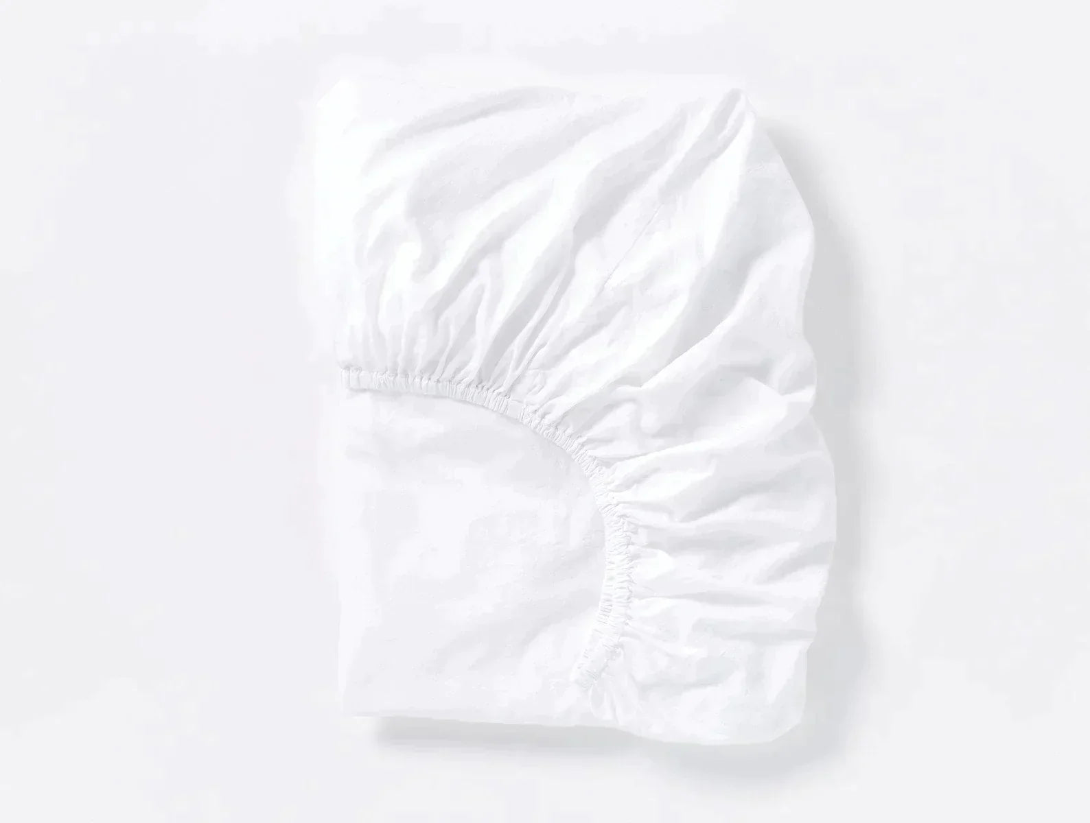 Coyuchi Alpine White Cloud Soft Organic Sateen Fitted Sheet