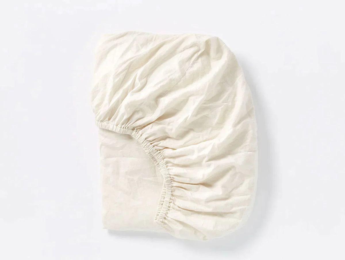 Coyuchi Undyed Cloud Soft Organic Sateen Fitted Sheet