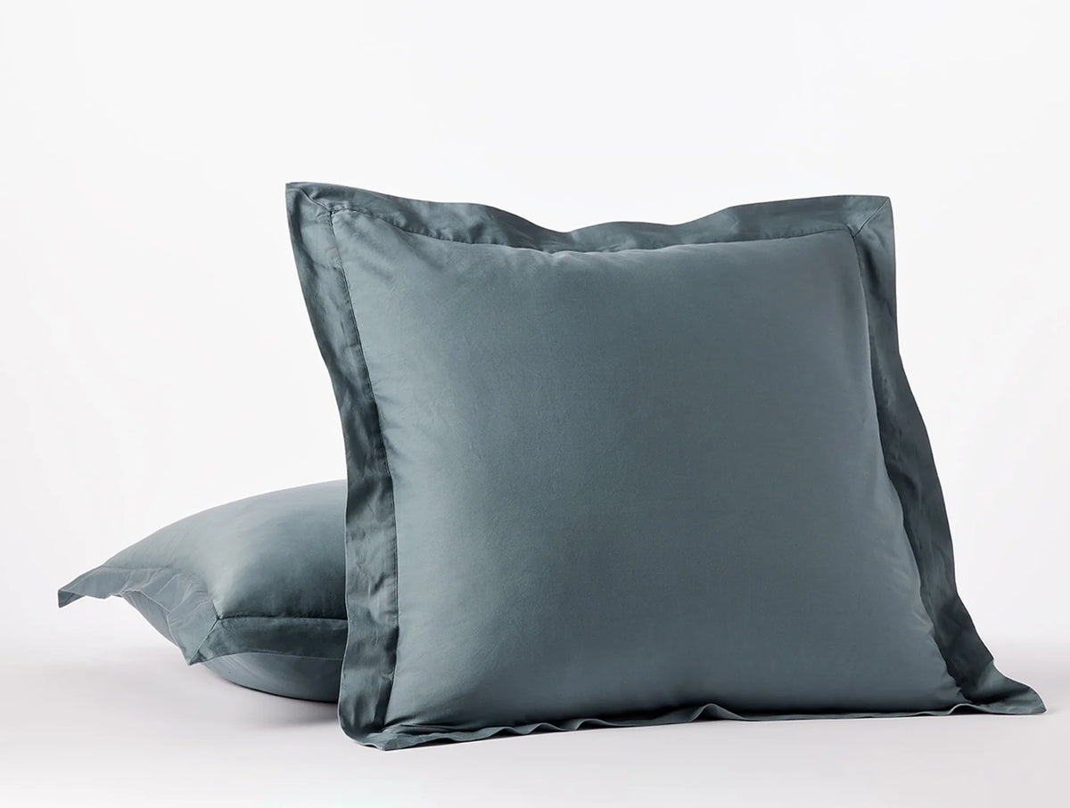 Coyuchi Euro Shams Gulf Cloud Soft Organic Sateen Duvet Cover