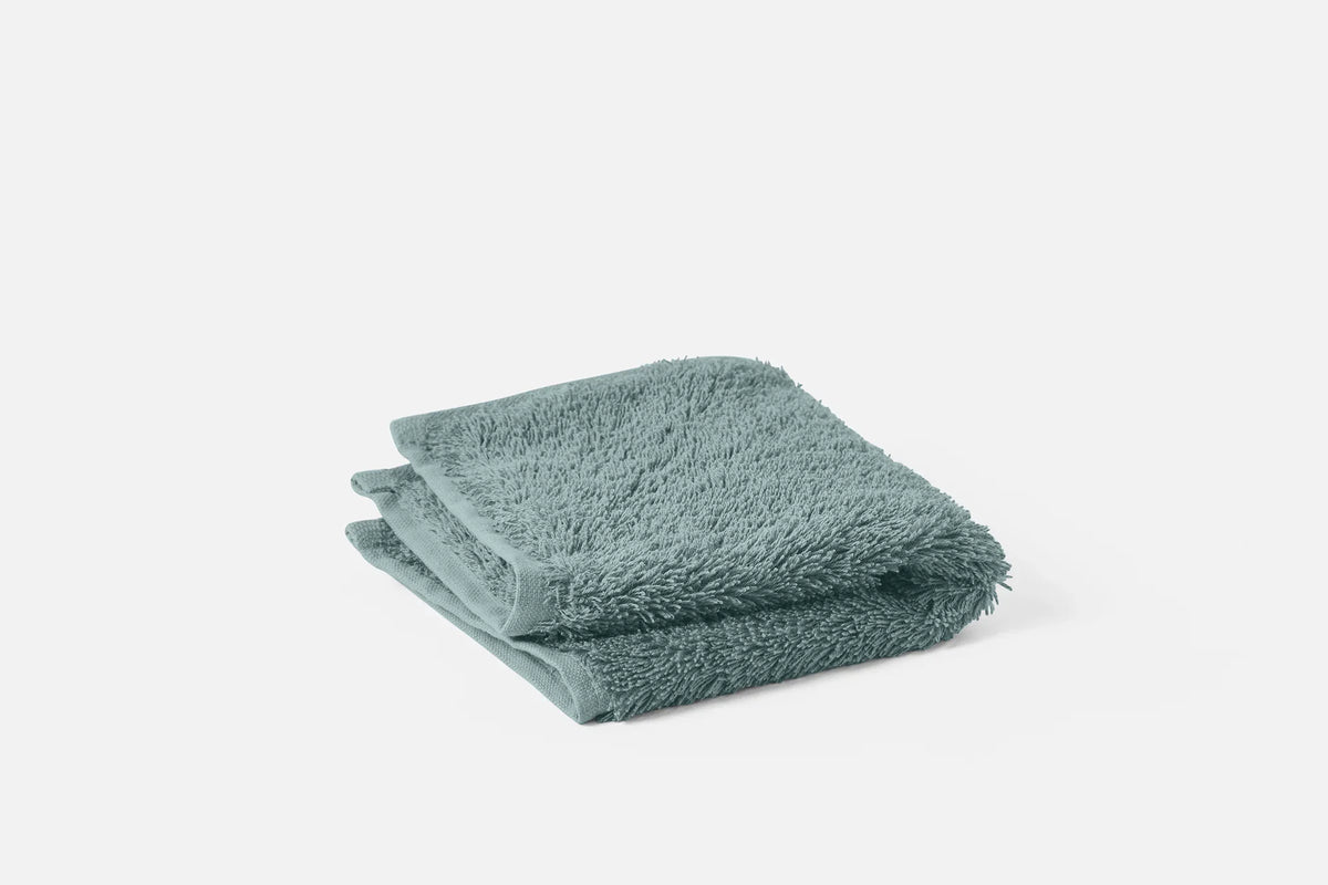 Coyuchi Wash Cloth Pacific Blue Cloud Loom Organic Towels &amp; Bath Mat