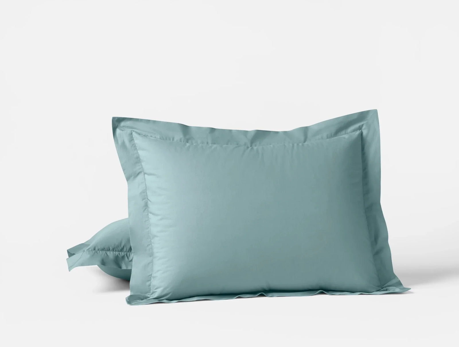 Coyuchi King Sham Pacific Blue Refined Organic Percale Duvet Cover