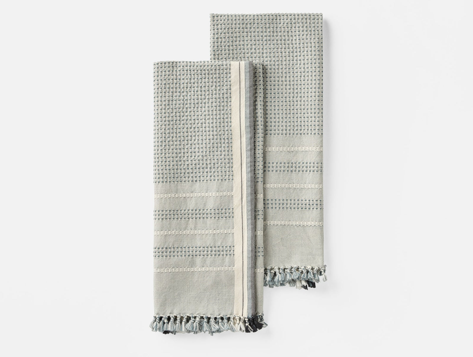 Coyuchi Gulf w Undyed Bay Organic Hand Towels, Set Of 2
