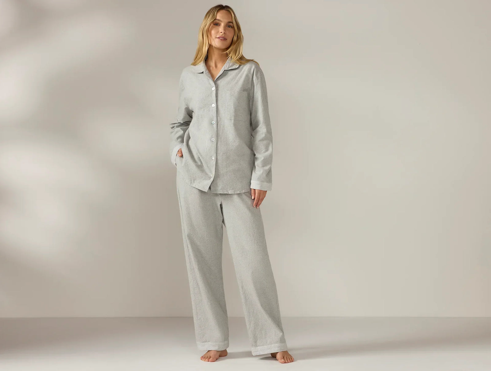 Coyuchi Women's Cloud Brushed Organic Flannel Pajama Set