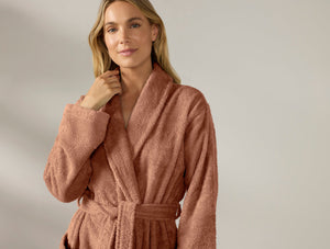 Coyuchi Praline Unisex Cloud Loom Organic Robe
