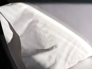 Coyuchi Alpine White Landscape Embroidered Organic Sheet Set