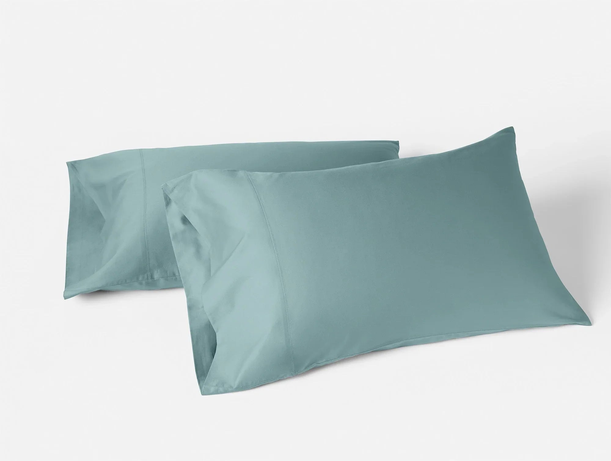 Coyuchi Pillowcase set - Standard Queen Pacific Blue Cloud Soft Organic Sateen Sheet Set