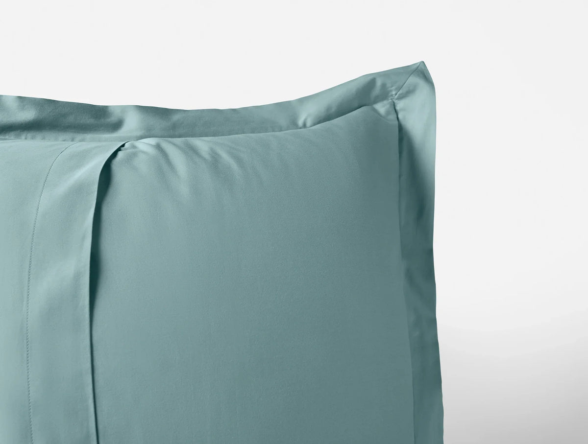 Coyuchi Euro Shams Pacific Blue Cloud Soft Organic Sateen Duvet Cover