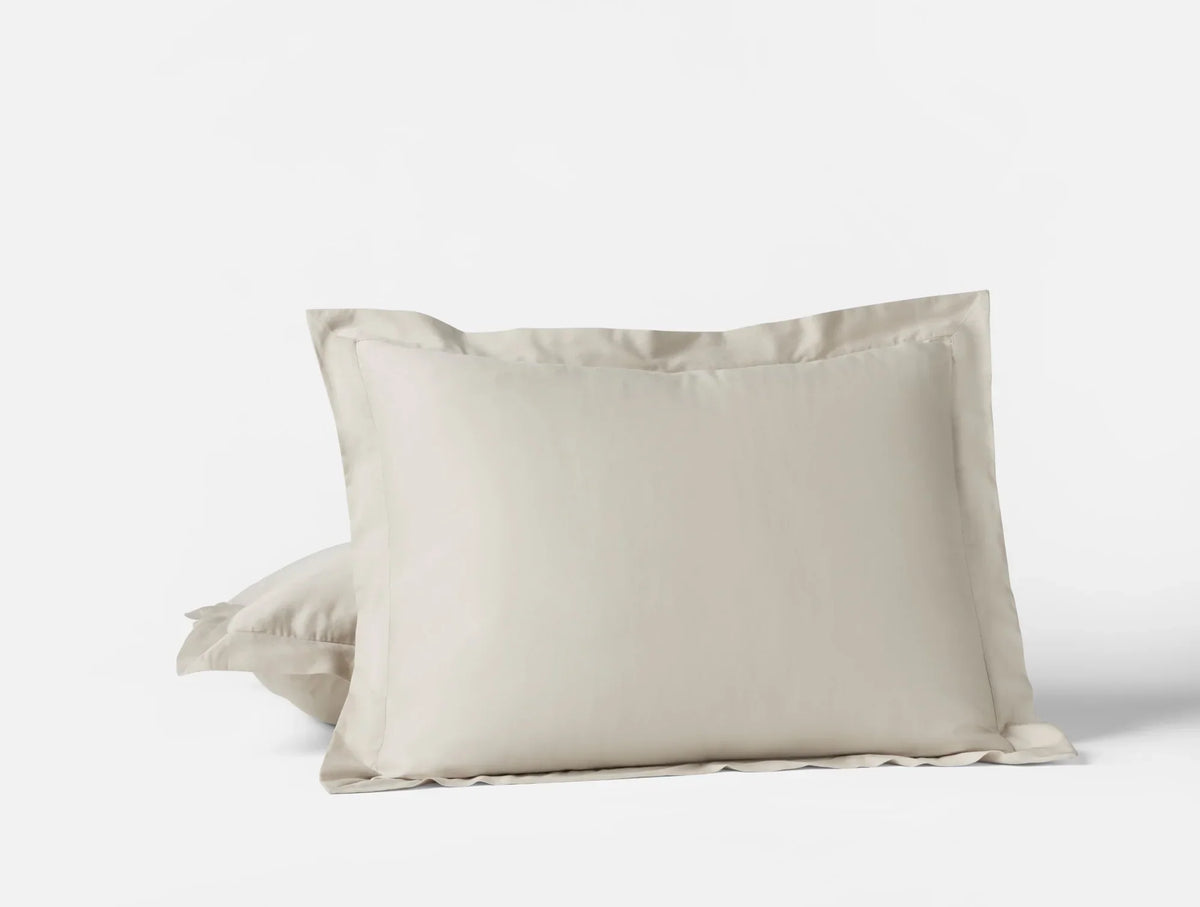Coyuchi King Shams Stone Cloud Soft Organic Sateen Duvet Cover
