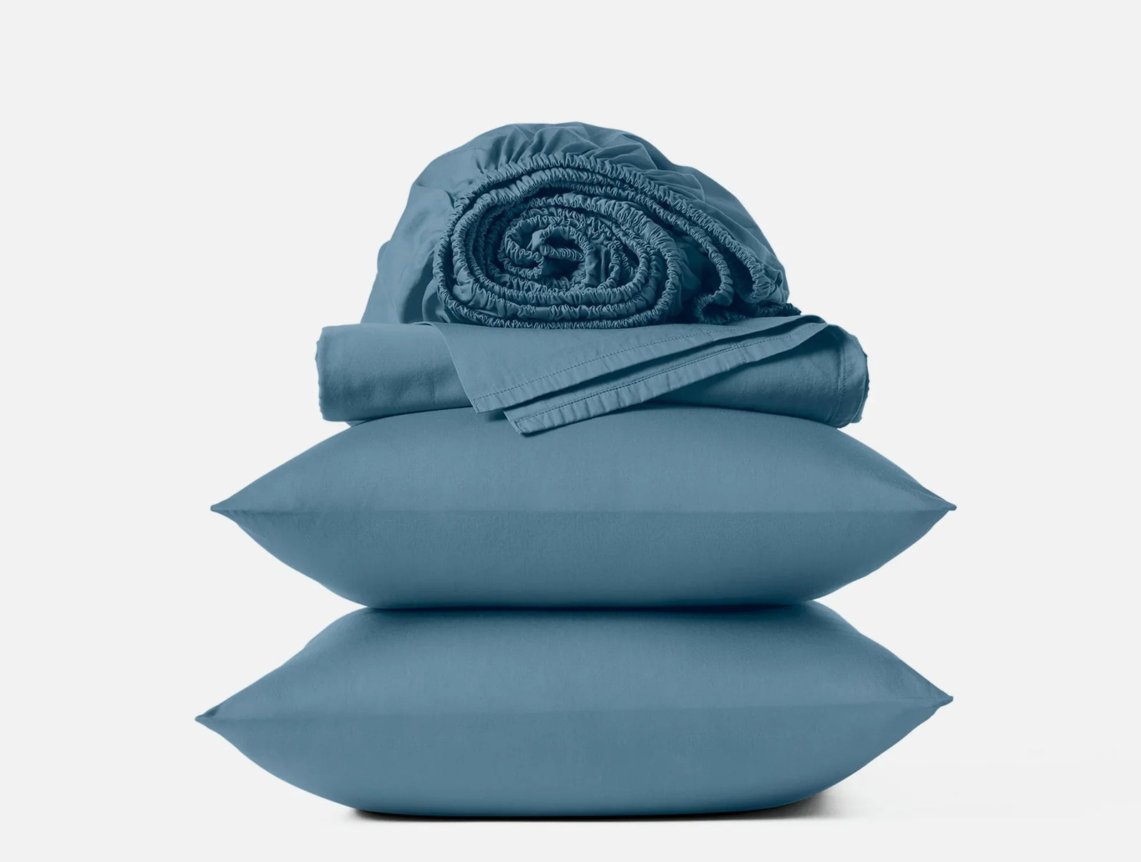 Coyuchi Twin Cerulean Classic Organic Sateen Sheet Set