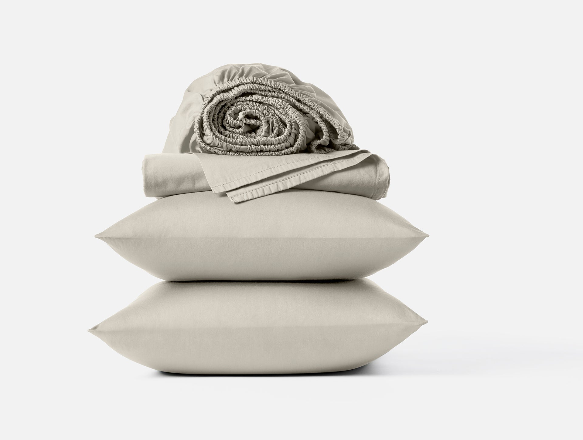 Coyuchi Stone Cloud Soft Organic Sateen Sheet Set