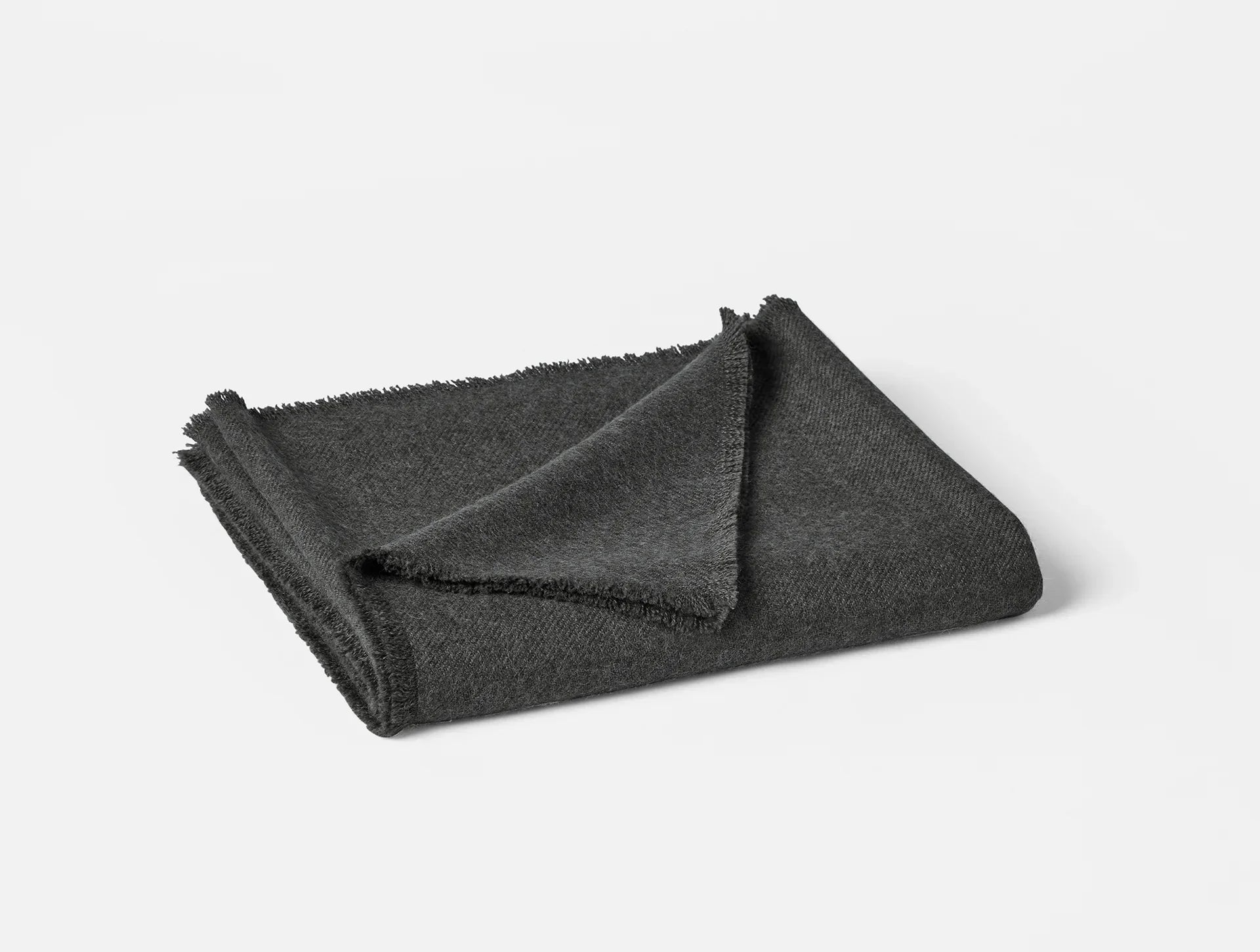Coyuchi Throw Charcoal Heather Pacaya Alpaca Blanket