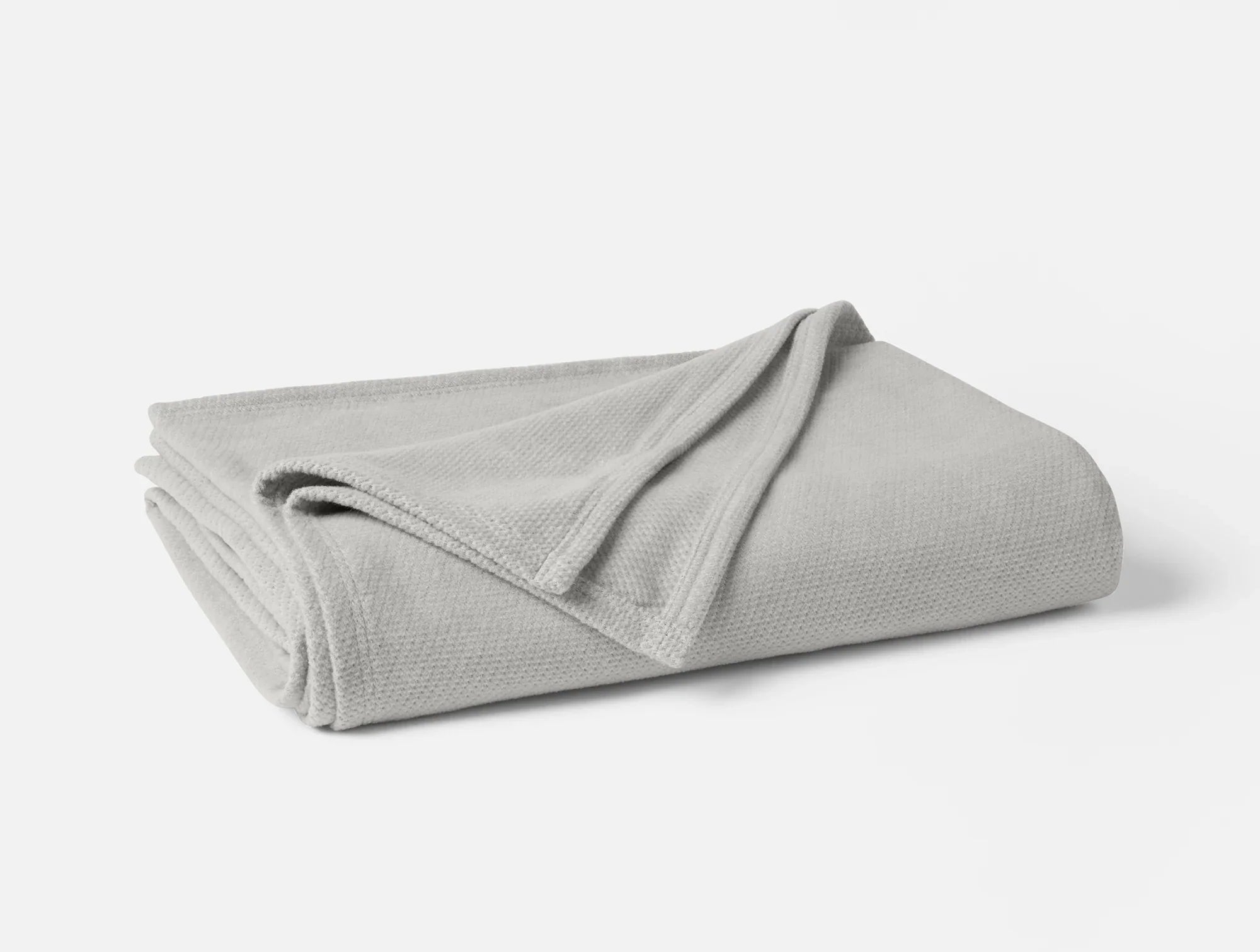 Coyuchi Full Queen Soft Gray Sequoia Washable Organic Cotton & Wool Blanket