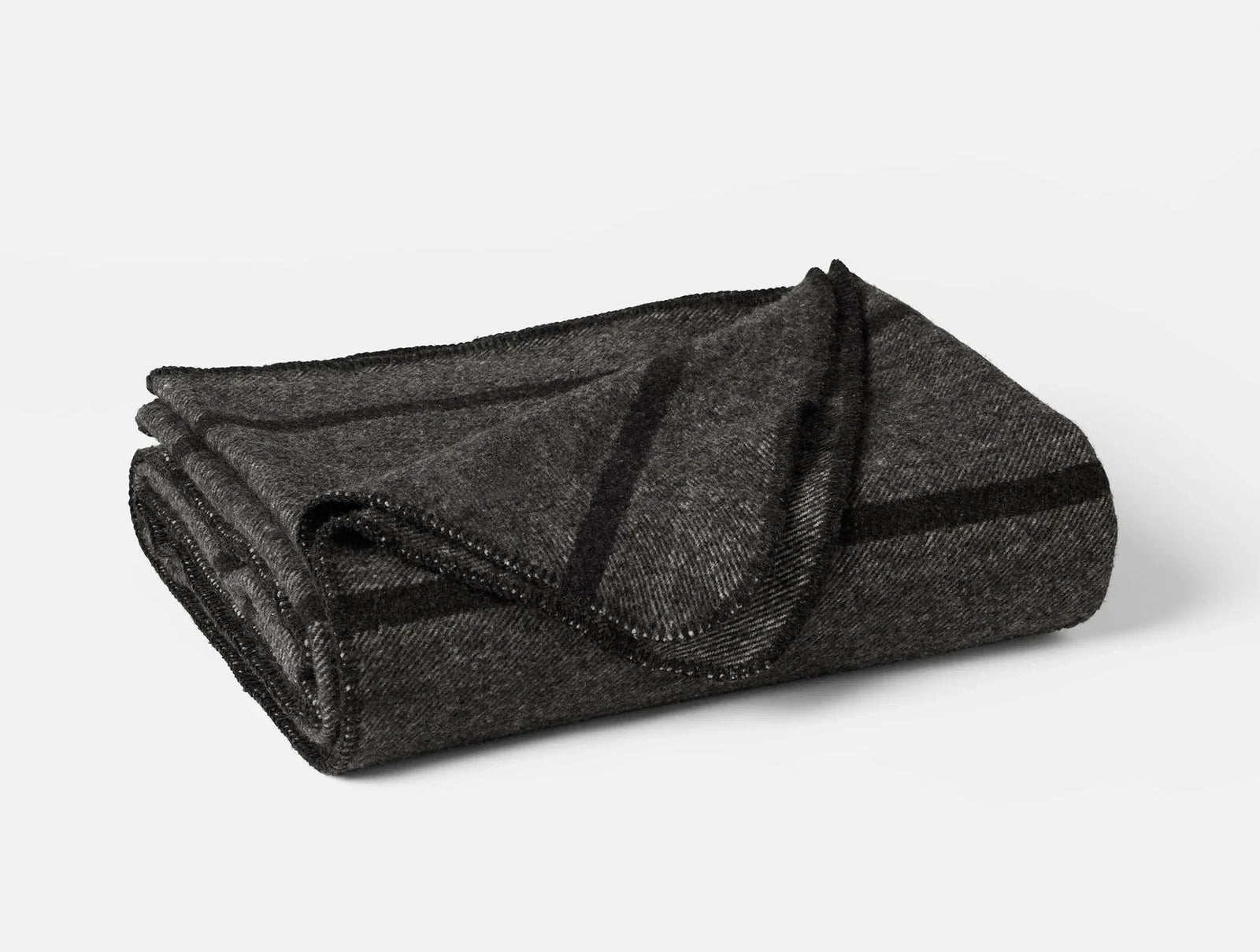Coyuchi Charcoal Tahoe Wool Blanket
